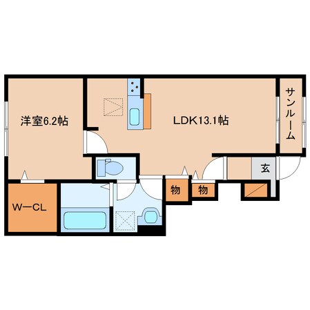 筒井駅 徒歩8分 1階の物件間取画像